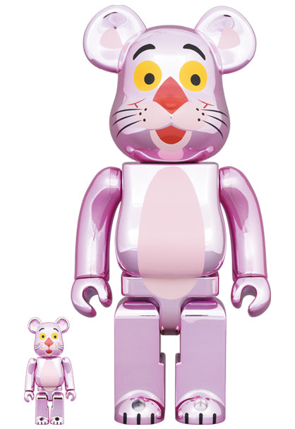 Be@rbrick 傻豹 PINK PANTHER CHROME Ver. 100％ & 400％